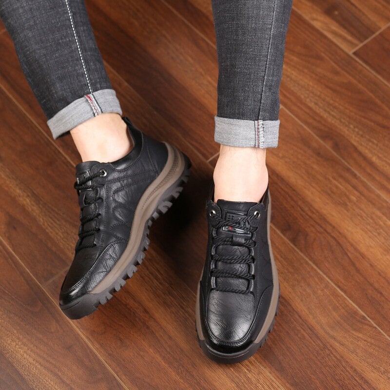 Men's Leather Comfort Shoes Arch Support Slip On