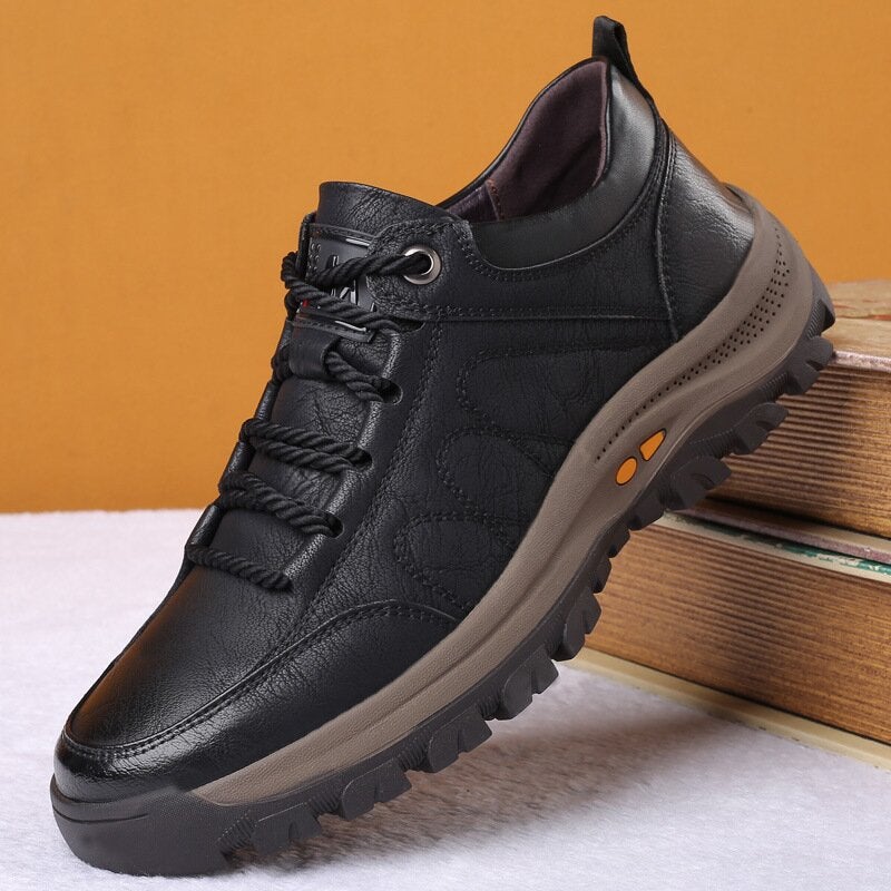 Men's Leather Comfort Shoes Arch Support Slip On