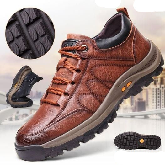 Men's Leather Comfort Shoes Arch Support Slip On