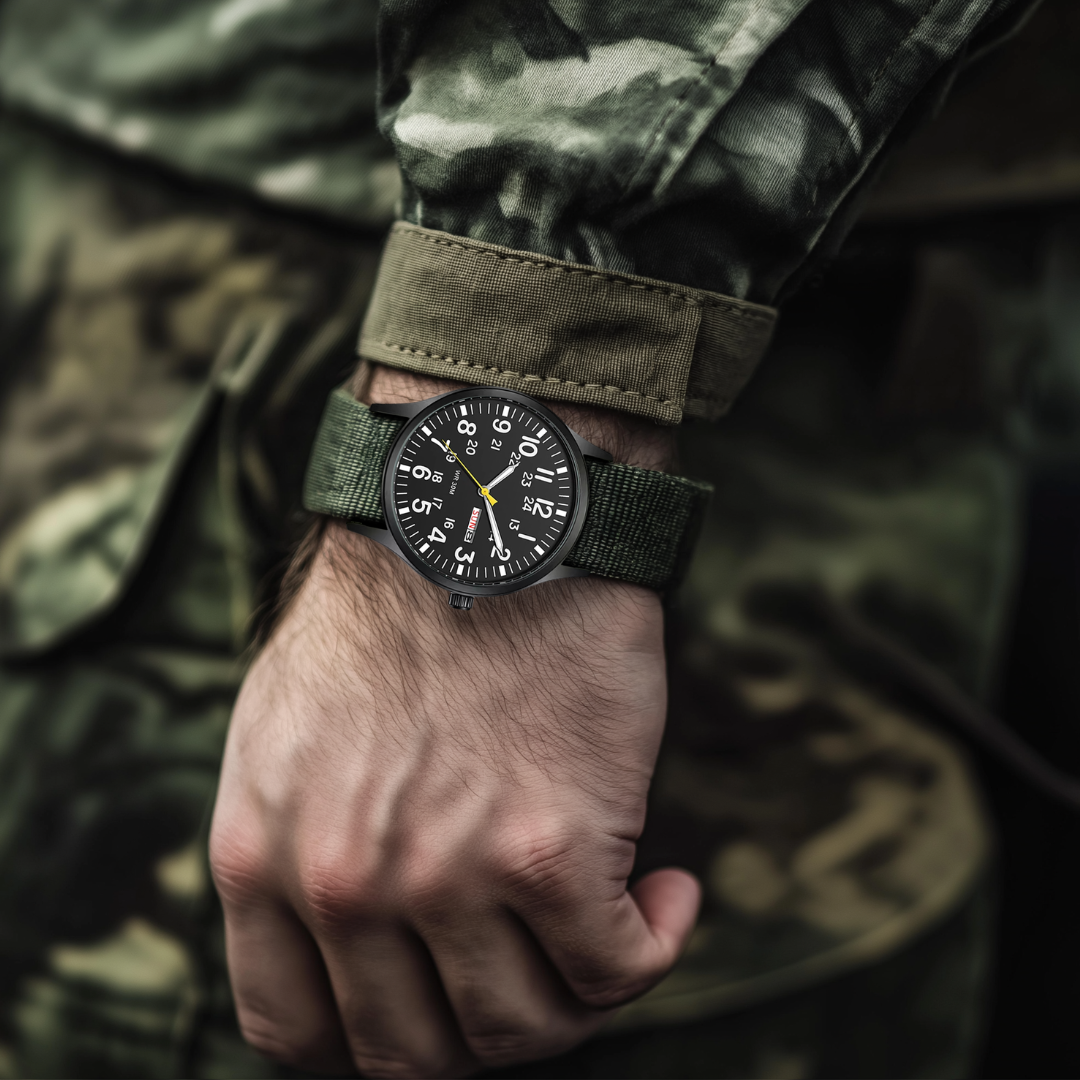 Men’s Outdoor Watch with 100m Water Resistance and Stainless Steel Case