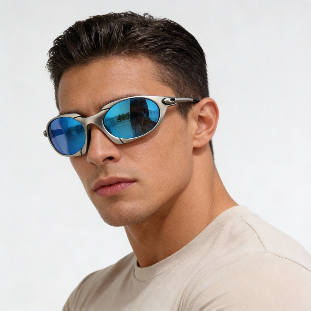 Men's Polarized Sport Sunglasses UV400 Lightweight Metal Frame