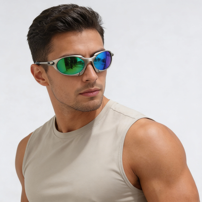 Men's Polarized Sport Sunglasses UV400 Lightweight Metal Frame