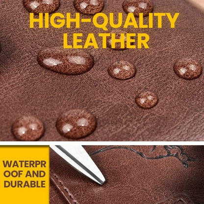 Men's RFID Blocking Waterproof PU Leather Zip Wallet