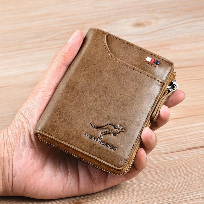 Men's RFID Blocking Zip Wallet with Card Holder