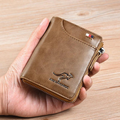 Men's RFID Blocking Zip Wallet with Card Holder