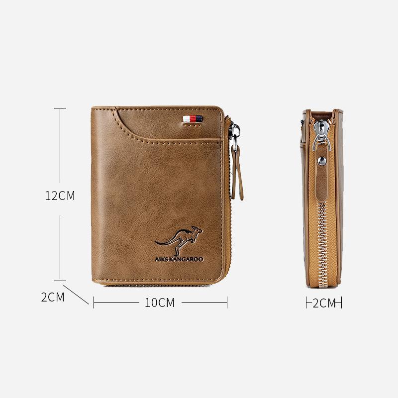 Men's RFID Blocking Zip Wallet with Card Holder