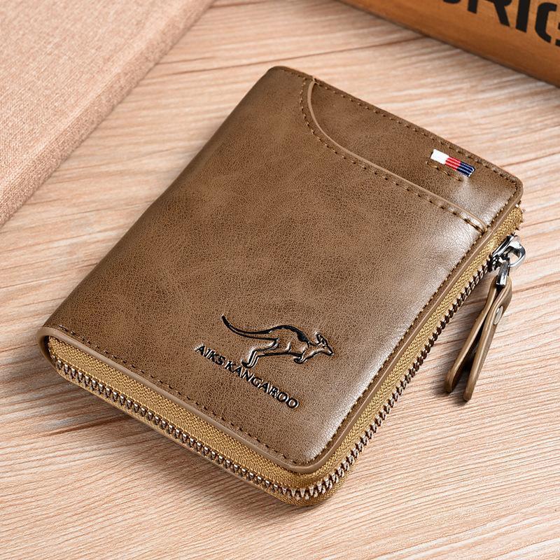 Men's RFID Blocking Zip Wallet with Card Holder