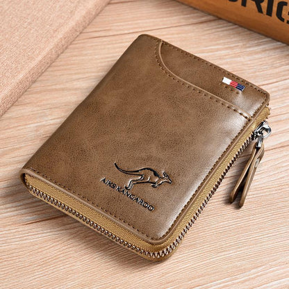 Men's RFID Blocking Zip Wallet with Card Holder