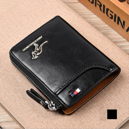 Men's RFID Blocking Zip Wallet with Card Holder