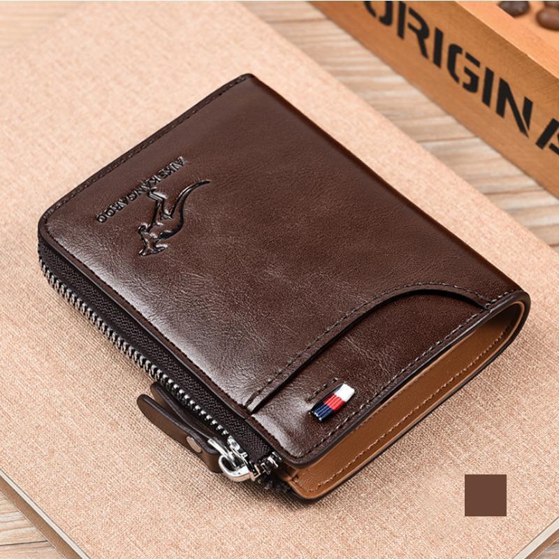 Men's RFID Blocking Zip Wallet with Card Holder
