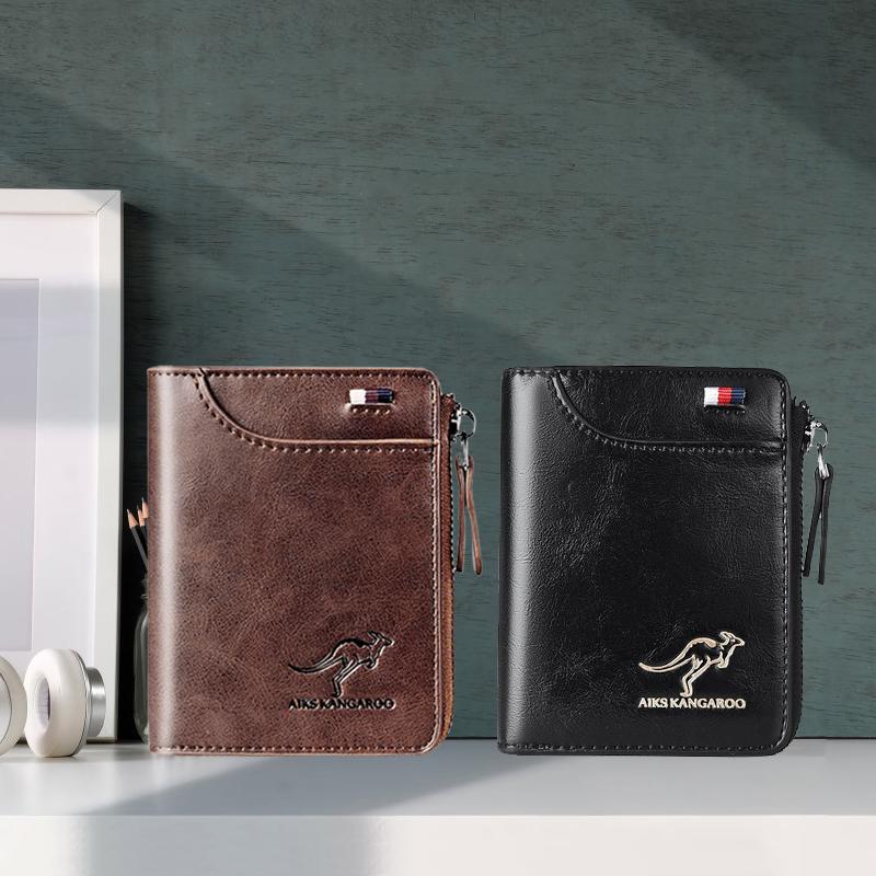 Men's RFID Blocking Zip Wallet with Card Holder