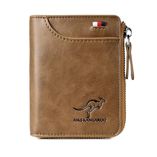 Men's RFID Blocking Zip Wallet with Card Holder