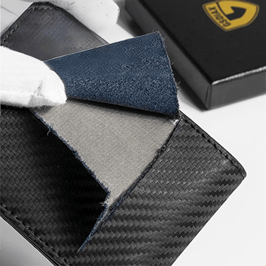 Men's Slim RFID Blocking Leather Wallet Card Holder Black
