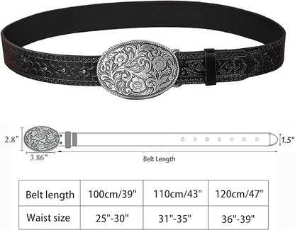 Men's Western Style Vegan Leather Belt
