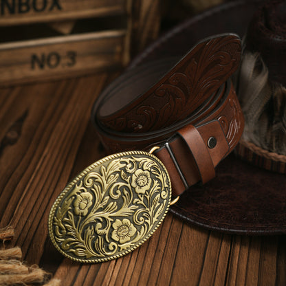 Men's Western Style Vegan Leather Belt
