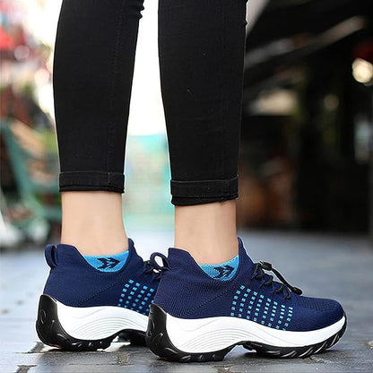 Mesh Slip On Walking Shoes With Cushion Support And Wide Fit Comfort Casual Everyday Footwear
