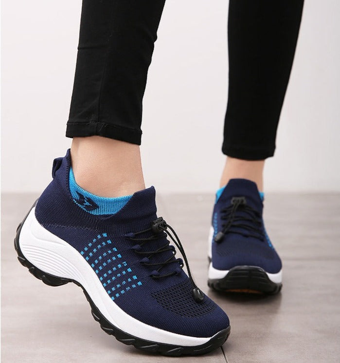 Mesh Slip On Walking Shoes With Cushion Support And Wide Fit Comfort Casual Everyday Footwear