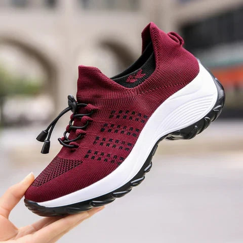 Mesh Slip On Walking Shoes With Cushion Support And Wide Fit Comfort Casual Everyday Footwear