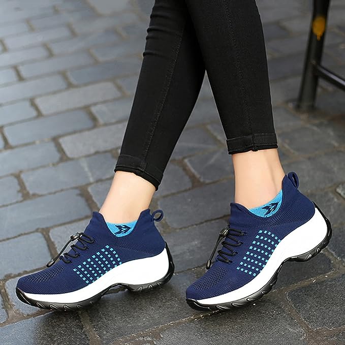 Mesh Slip On Walking Shoes With Cushion Support And Wide Fit Comfort Casual Everyday Footwear