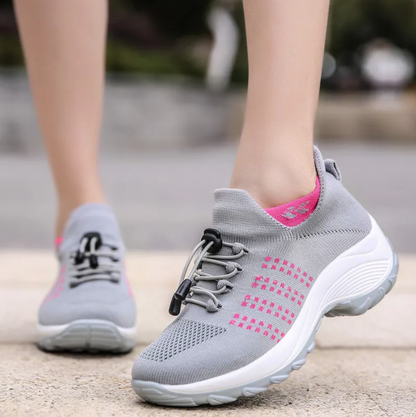Mesh Slip On Walking Shoes With Cushion Support And Wide Fit Comfort Casual Everyday Footwear