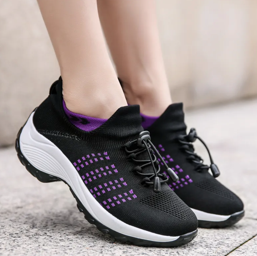 Mesh Slip On Walking Shoes With Cushion Support And Wide Fit Comfort Casual Everyday Footwear