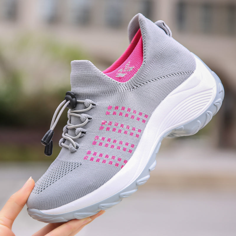 Mesh Slip On Walking Shoes With Cushion Support And Wide Fit Comfort Casual Everyday Footwear