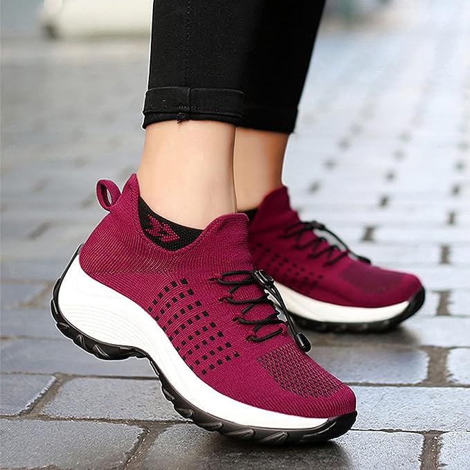 Mesh Slip On Walking Shoes With Cushion Support And Wide Fit Comfort Casual Everyday Footwear