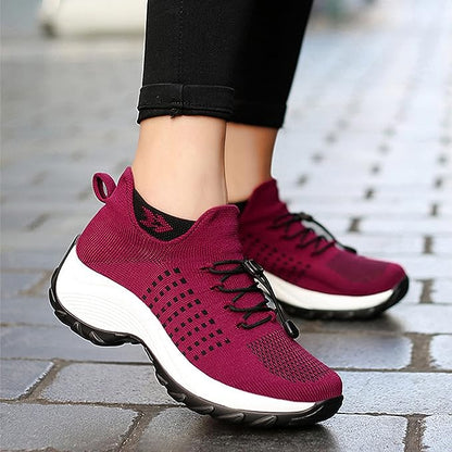 Mesh Slip On Walking Shoes With Cushion Support And Wide Fit Comfort Casual Everyday Footwear