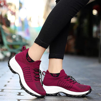 Mesh Slip On Walking Shoes With Cushion Support And Wide Fit Comfort Casual Everyday Footwear