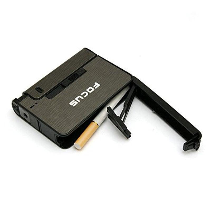 Metal Cigarette Case with Lighter Holder and Waterproof Protection