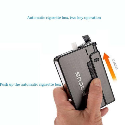 Metal Cigarette Case with Lighter Holder and Waterproof Protection