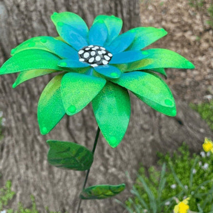 Metal Garden Flower Stakes Outdoor Yard Decor