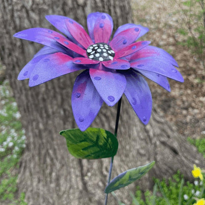Metal Garden Flower Stakes Outdoor Yard Decor