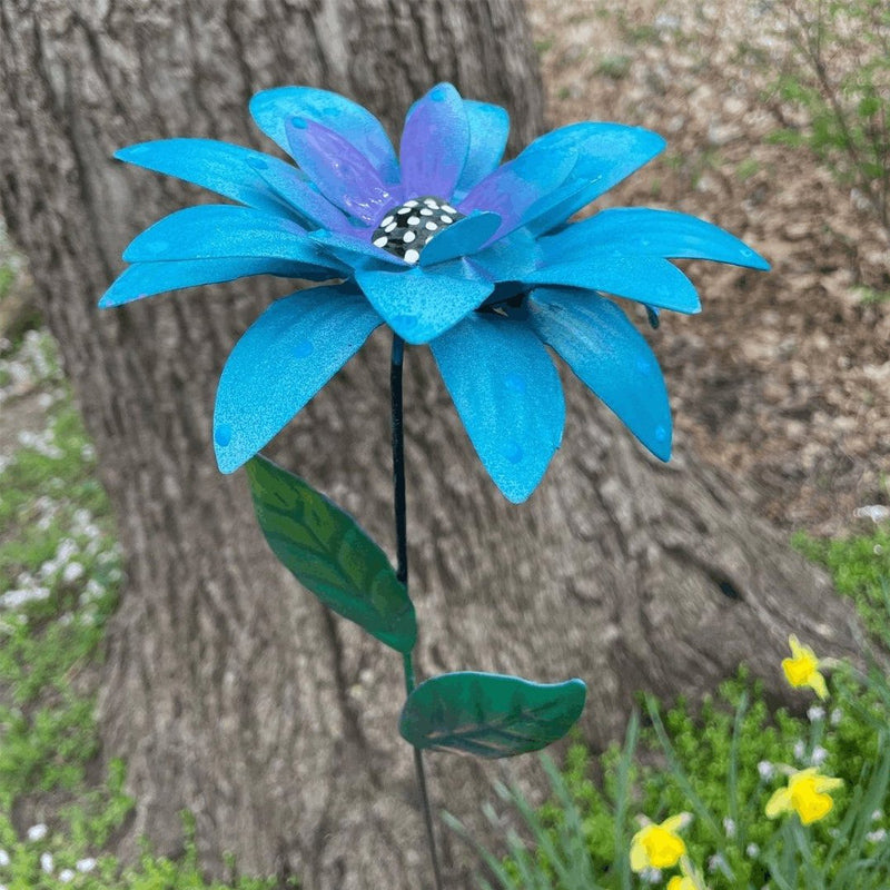 Metal Garden Flower Stakes Outdoor Yard Decor