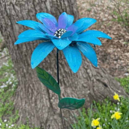 Metal Garden Flower Stakes Outdoor Yard Decor