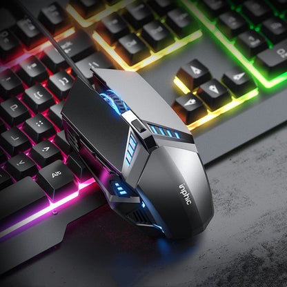 Metal Mechanical Gaming Keyboard and Mouse Combo with RGB Backlight