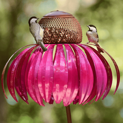 Metal Sunflower Bird Feeder House for Outdoor Garden Decoration
