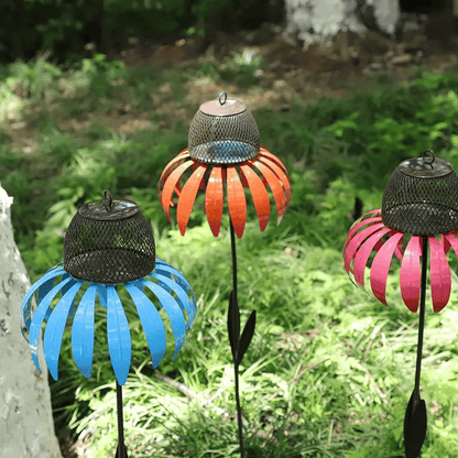 Metal Sunflower Bird Feeder House for Outdoor Garden Decoration