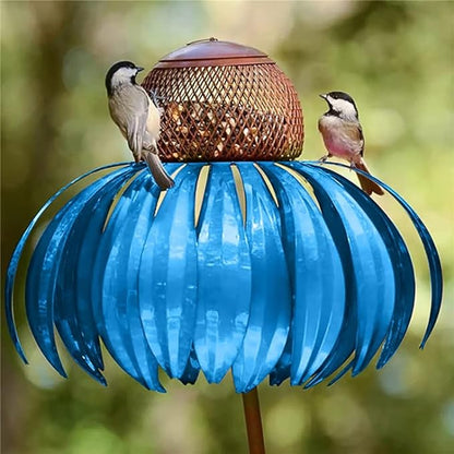 Metal Sunflower Bird Feeder House for Outdoor Garden Decoration