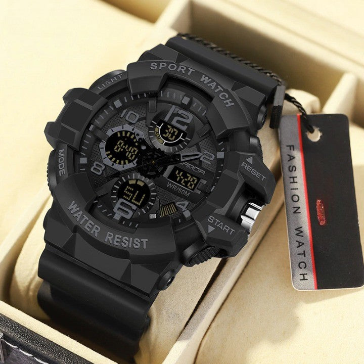 Military Waterproof Digital Sports Watch with Resin Strap