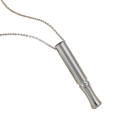 Mindful Breathing Necklace Stainless Steel Meditation Pendant