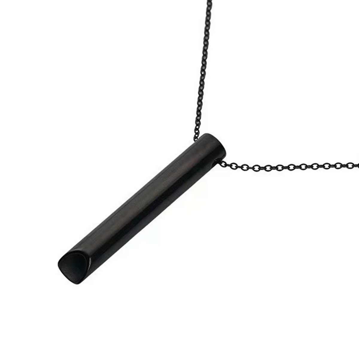 Mindful Breathing Necklace Stainless Steel Meditation Pendant