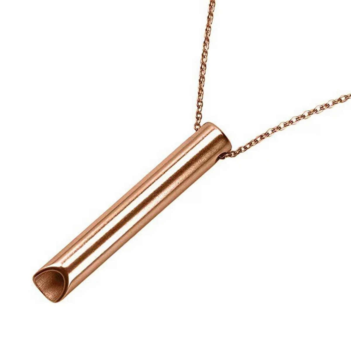 Mindful Breathing Necklace Stainless Steel Meditation Pendant