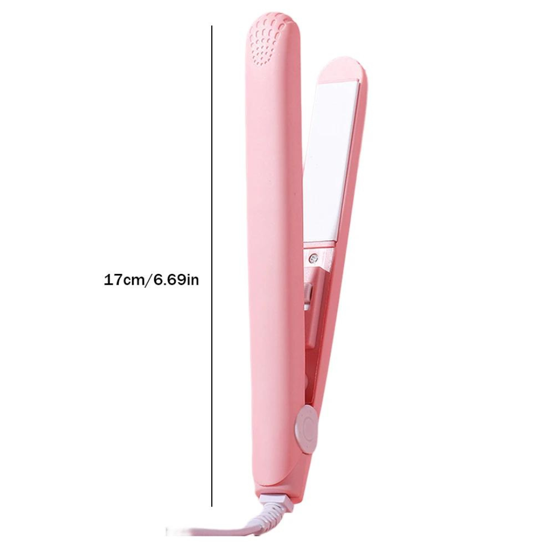 Mini Ceramic Hair Straightener and Curling Iron 2 in 1 Styler