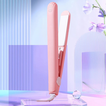 Mini Ceramic Hair Straightener and Curling Iron 2 in 1 Styler