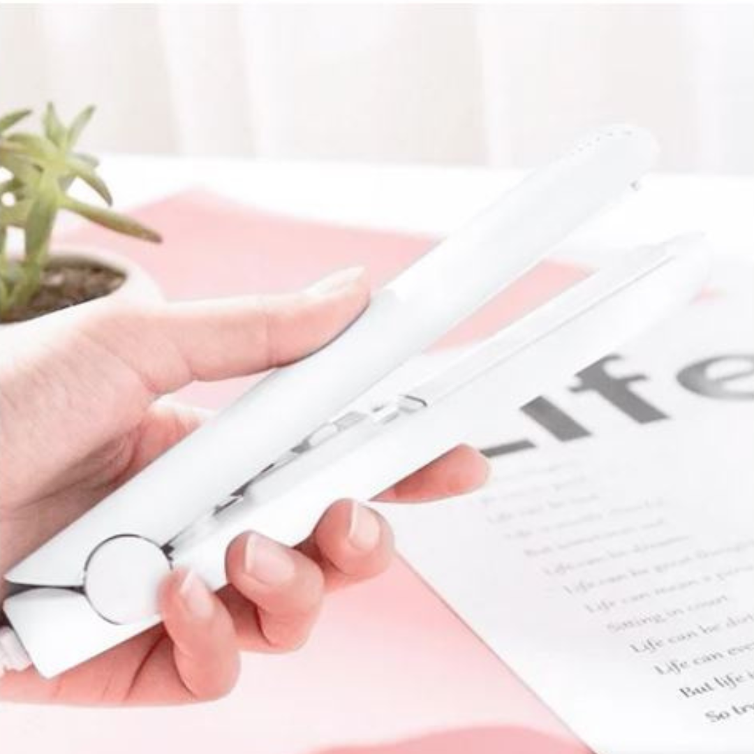 Mini Ceramic Hair Straightener and Curling Iron 2 in 1 Styler