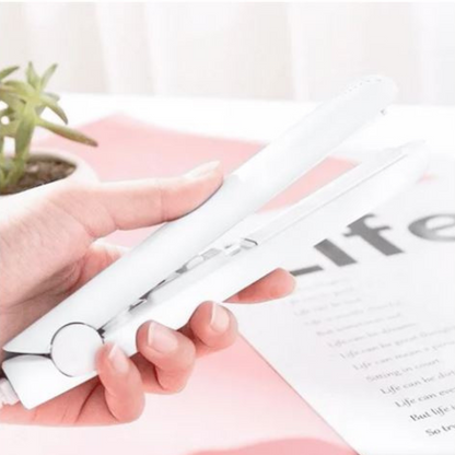 Mini Ceramic Hair Straightener and Curling Iron 2 in 1 Styler