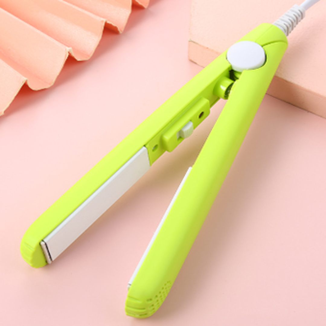 Mini Ceramic Hair Straightener and Curling Iron 2 in 1 Styler