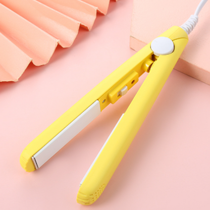 Mini Ceramic Hair Straightener and Curling Iron 2 in 1 Styler