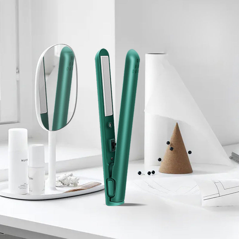 Mini Ceramic Hair Straightener and Curling Iron Travel Styling Tool